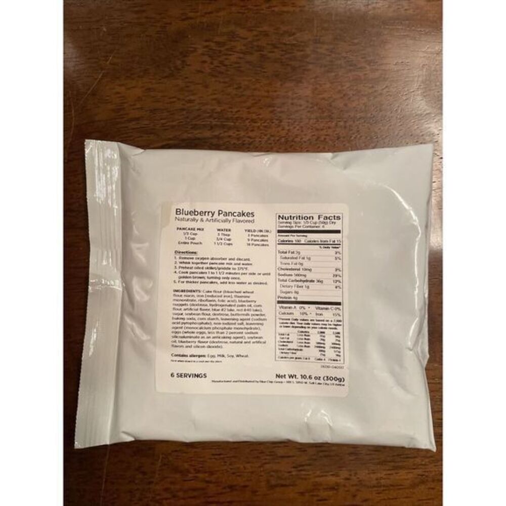 Blue Chips Group Survival Emergency Food Blueberry Pancakes 6 Servings